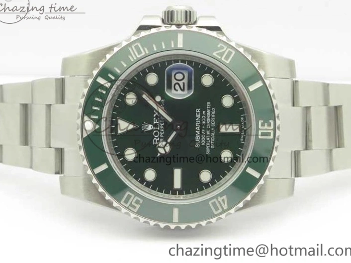 Best Edition Free LV Cover) SA3135( R Green DJF Ceramic SS on Bracelet 116610 1:1 Submariner 0514
